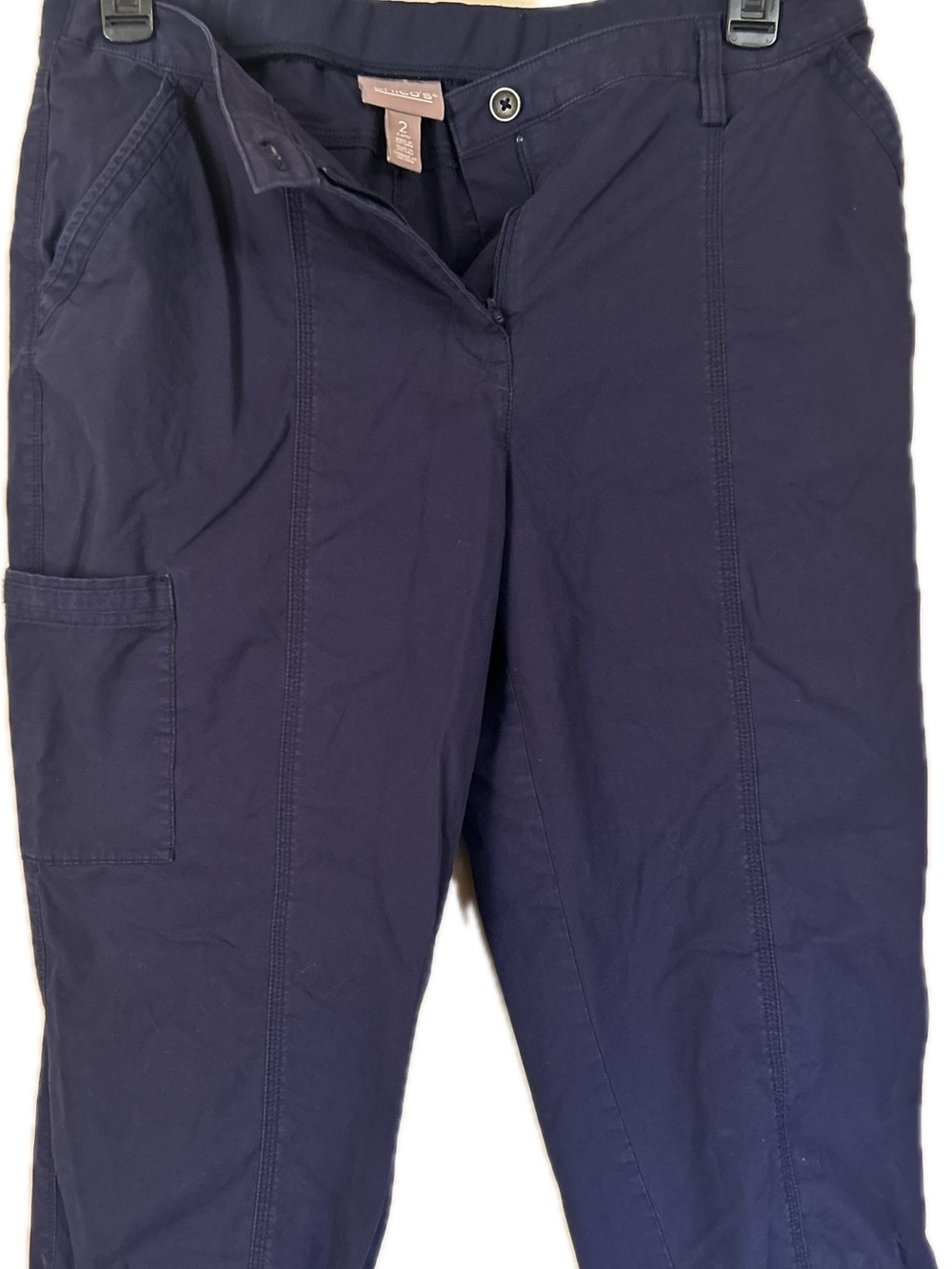 Chico's Navy Cargo Capri Pants